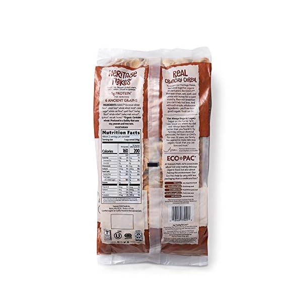 Natures-Path-Organic-Heritage-Flakes-Cereal-2-Lbs-Earth-Friendly-Package-Pack-of-6-Non-GMO-6-Ancient-Grains-Low-Sugar-High-Fiber-5g-Plant-Based-Protein Nature's Path Organic Heritage Flakes Cereal, 2 Lbs. Earth Friendly Package (Pack of 6)
