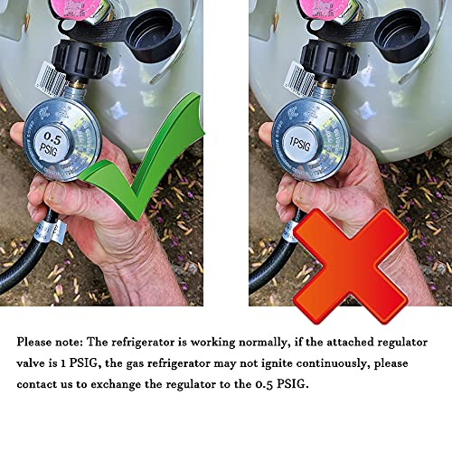 Smeta Propane Fridge Lpg 12V 3 Way Fridge 2.1 Cu.ft Outdoors Refrigerator Gas Refrigerator Without Freezer Propane/110V/12V Fridge For Camping, Rv, Motorhome And Campervan, Black #TOP6