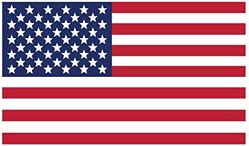 American Flag Vinyl Decals - Indoor Home, Car or Truck Use for Windshield, Rear Window, or Glass - Small, Custom Graphic with Vivid Colors - 3 x 5 (12-Pack)