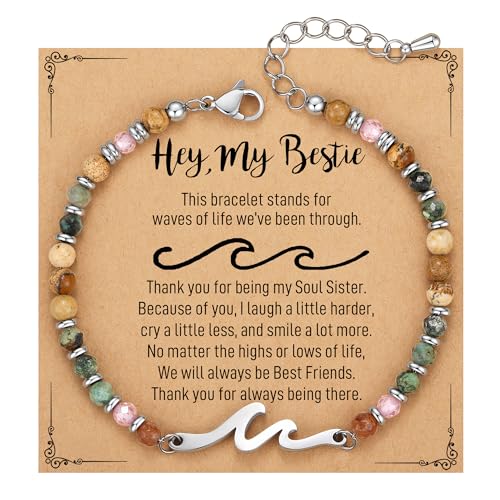 TONY & SANDY Best Friend Friendship Gifts for Women, Wave Friendship Bracelets, Bestie Best Friend...