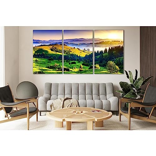 Cuadro en lienzo de 3 paneles decorativo grande para paredes de pasillos