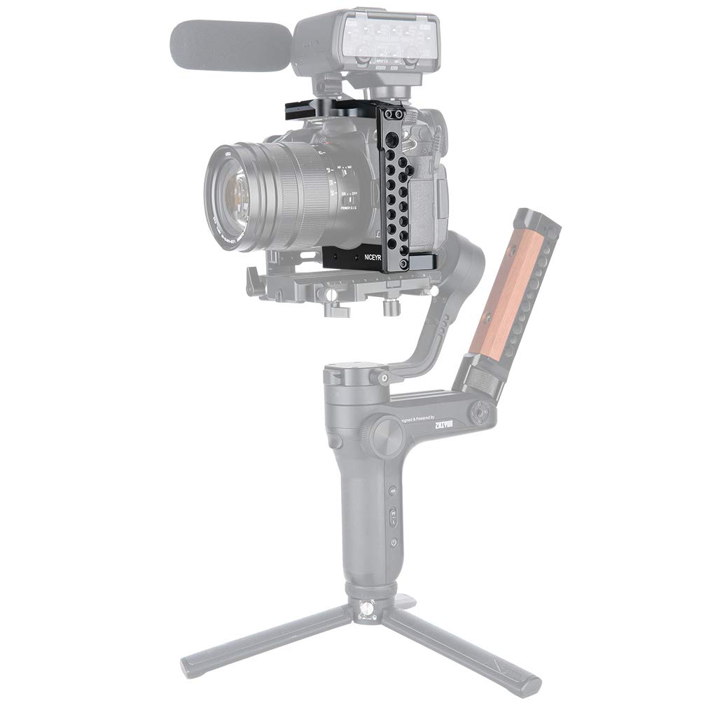 [Update Version] NICEYRIG GH5s GH5 Cage de caméra avec Cold Shoe NATO Rail pour Panasonic Lumix GH5s GH5