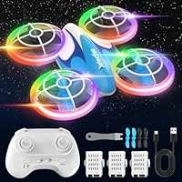 Drone for Kids LED Light Effect Mini Drone, One Touch Ascent/Descent, 360° Flip, Altitude Hold, 3 Speeds, Kids Drone with 3 Batteries Gift Toy for Boys and Girls Aged 6-12
