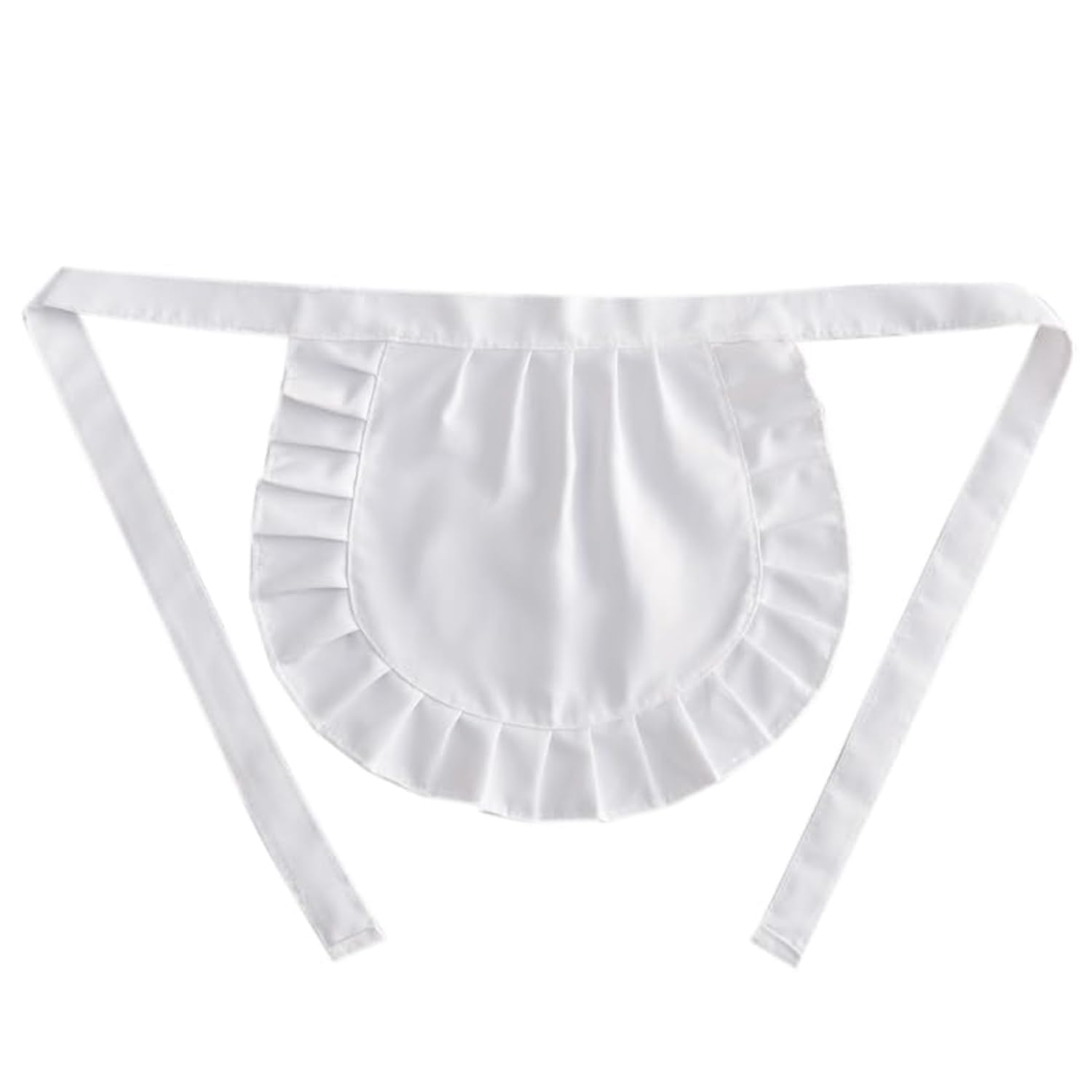 white apron,White Maid Apron,Puffy Tight Costume Waist Apron,Frilly Cosplay Half Waist Aprons,Cute Maid Aprons,Elegant Maids Costume,for Women&Little Girls Kitchen Cooking Baking&Cosplay Accessories