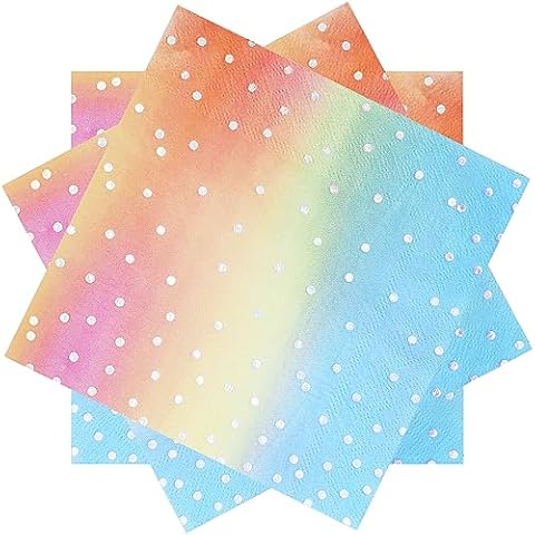 Pastel Rainbow Cocktail Napkins 100 Pack Cover