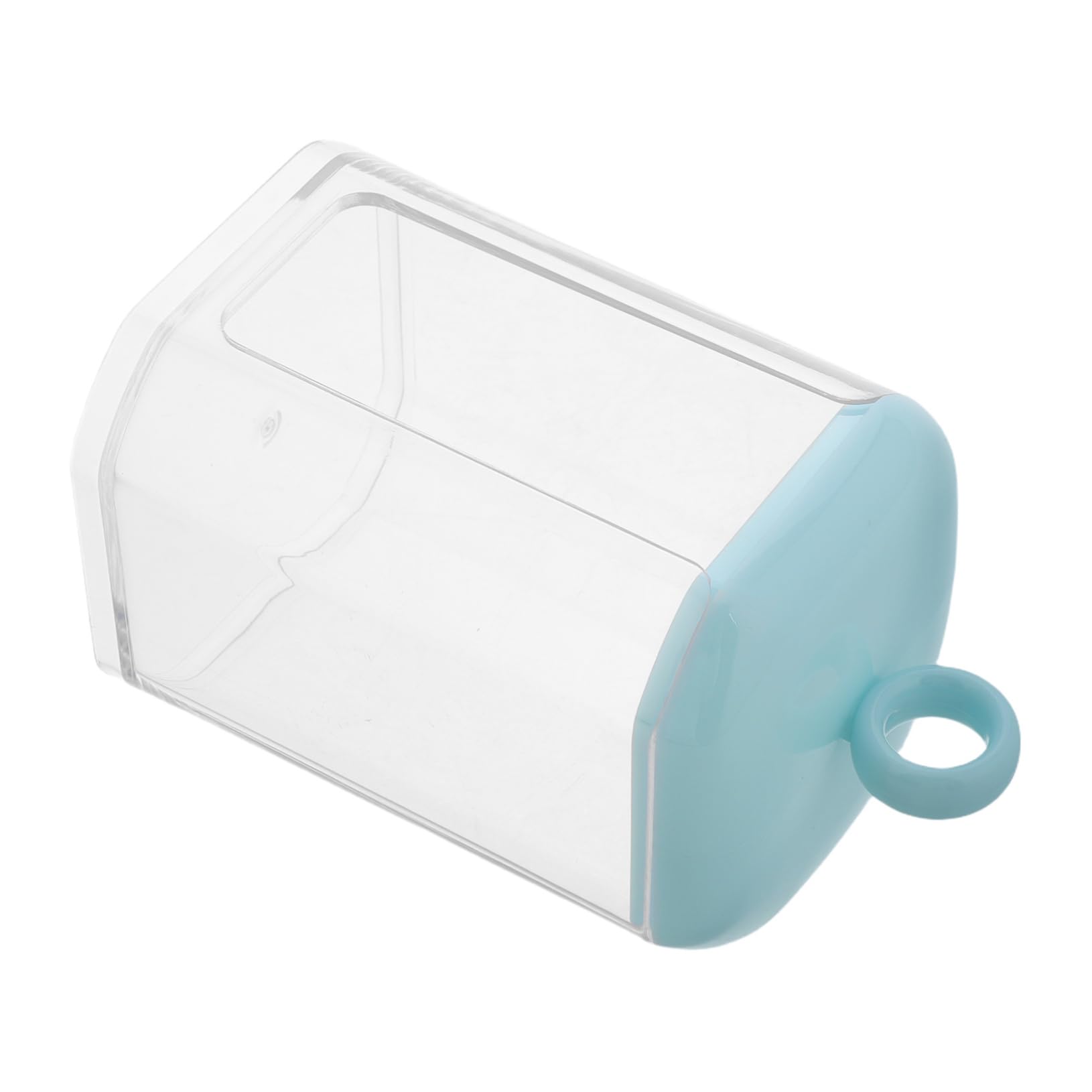 Cotton Swab Containers Cotton Ball Holder Cotton Round Dispenser Cotton Pad Holder Travel Cotton Swab Holder Plastic Sky-Blue