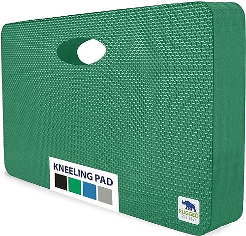Rugged-Rhino-Heavy-Duty-Foam-Patent-Pending-Kneeling-Pad-Comfortable-Thick-Garden-Knee-Pads-Resists-Water-Durable-and-Shock-Absorbent-Gardening-Mechanic-Tools-Bathing-Baby-Pine-Green