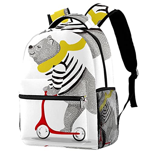 Sac à dos de voyage décontracté avec motif perroquet multicolore 10