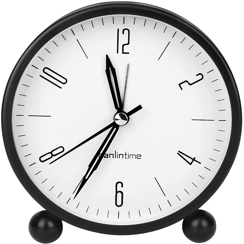 despertador, Mini reloj de cuarzo for estudiantes, a pilas, sin tictac