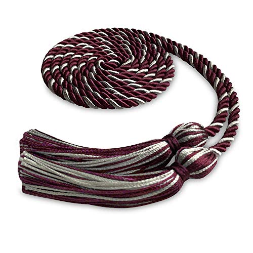 Image of Single Honor Cord Two-Color (Maroon /Silver)
