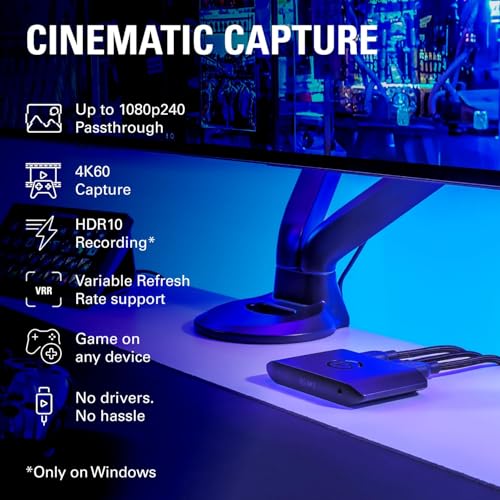 Image of Elegato 4K - Stream and Record in 1080p60 HDR10 or 4K30 with Ultra-Low Latency | Compatible with PS5, PS4 /Pro, Xbox Series X /S, Xbox One X /S | OBS, PC & Mac (4K-S)