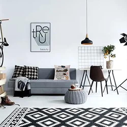 Brother Gift Throw Pillow Covers Birthday Gift Cushion Case Appreciate Accompany Graduation Present Inspirational Keepsake Christmas New Year Pillowcase Hug This Pillow Until You Can Hug Me (Brother) #TOP2