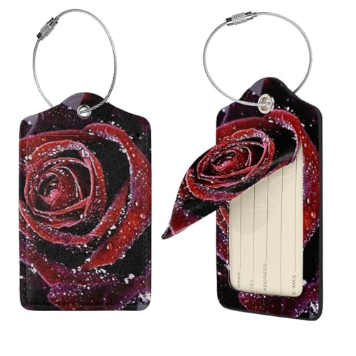 Étiquette de bagage en cuir rose rosée avec boucle robuste pour vos voyages élégants