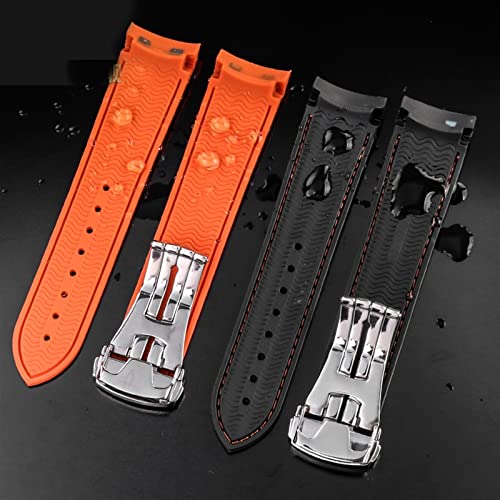 Bracelet silicone extrémité incurvée 22mm pour remplacer votre sangle usée