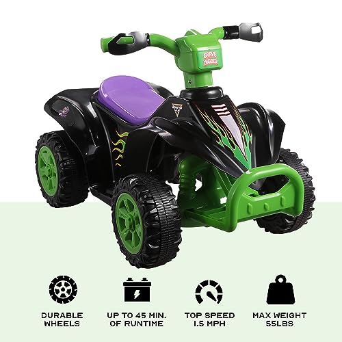 Image of Monster Jam 6V ATV Quad for Kids - Powerful and Safe Ride-On Toy with Rechargeable Battery - Forward and Reverse Driving - Max Weight Capacity of 55 LBS - Ages 2-3 Years