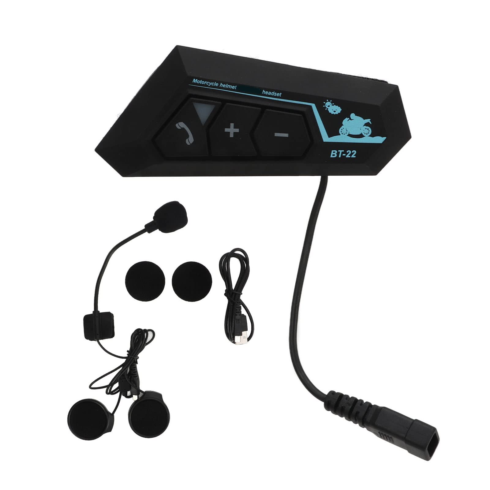 RiToEasysports Motorcycle Helmet BluetoothHeadset, Noise Reduction Stereo Sound Hands Communication Motorcycle Outdoor Headset