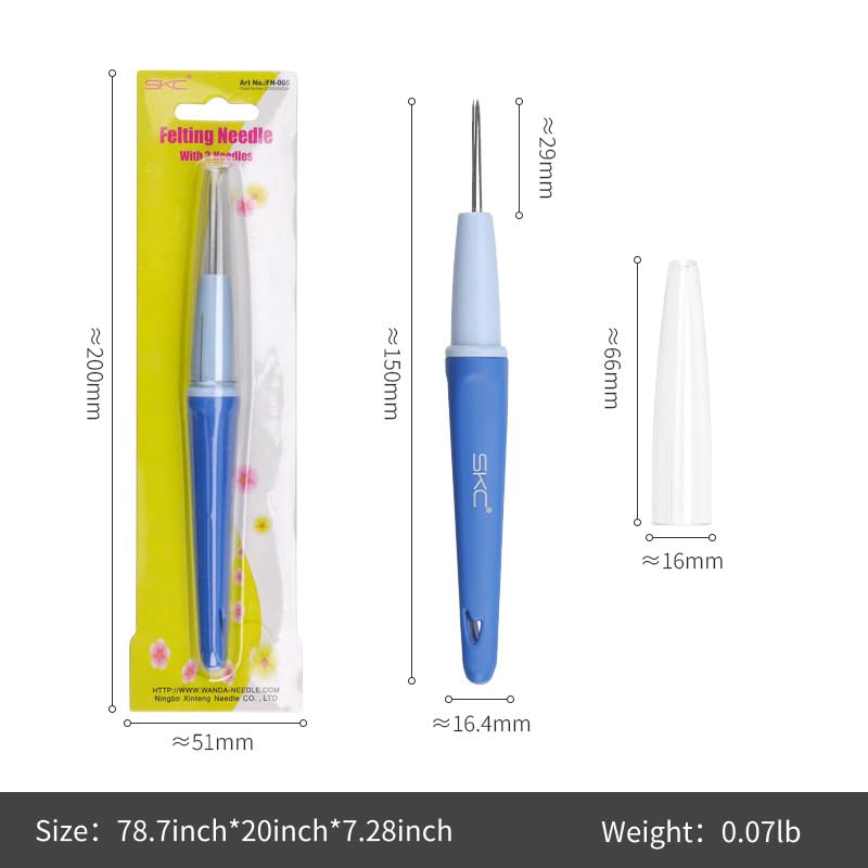 Image of CATOPIA Felting Needle, Needle Felting Tools, Needle Felting Supplies, Including 1 Premium Triple Felting Pen with 3 Needles, 3 Sizes 10Pcs Felting Needles (Pen with Needle)