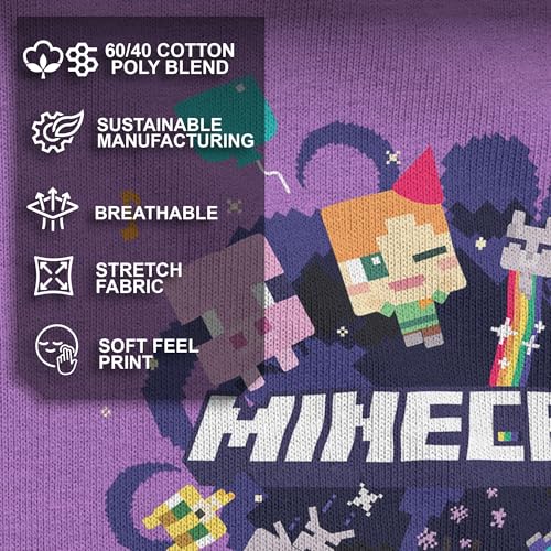 Girl's Minecraft Alex Steve Portal Party T-Shirt4