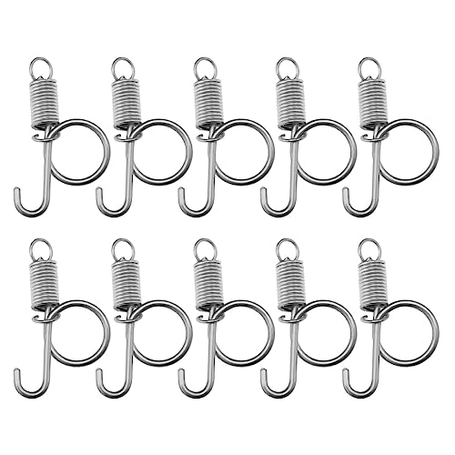 Image of The Lord of the Tools 30Pcs Spring Hook Cage Spring Cage Door Hooks Iron Spring Wire Latch Hook Cage Door Fixing Tools for Chickens Pigeons Rabbits 55mm