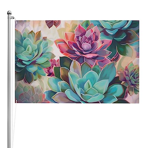 Drapeau plantes succulentes 1,2 x 1,8 m, une idée cadeau originale pour passionnés de jardin