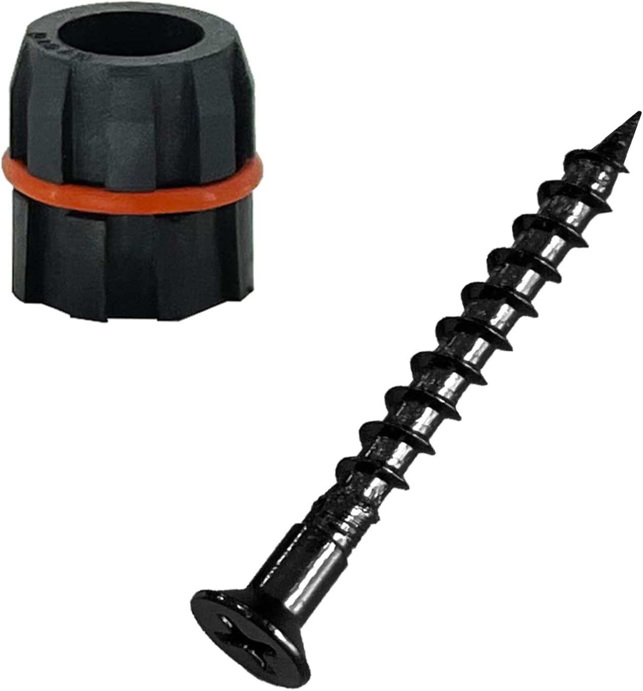 Myard Baluster Connectors Plus with Screws for Deck Handrail Railing Fencing (Qty 100, Round Line Connectors)