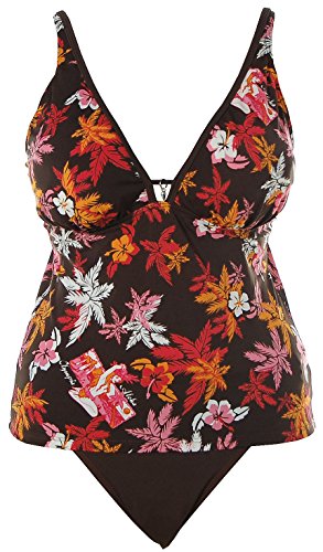 Olympia Damen Tankini Braun Top 40 Cup D, Hose 38