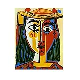 Photo Gallery xiangpeifbh famoso dipinto picasso mujer con sombrero, dipinto su tela, arte murale per soggiorno, arredamento per la casa 70x120cm intelaiato Photo Gallery xiangpeifbh famoso dipinto picasso mujer con sombrero, dipinto su tela, arte murale per soggiorno, arredamento per la casa 70x120cm intelaiato
