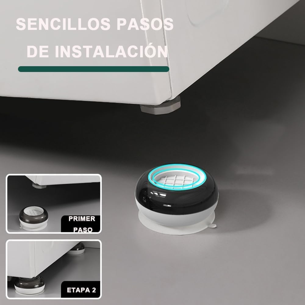 Global Impex Washing Machine Pad Shock and Noise Cancelling Washing Machine Support, Noise Reducing Anti Slip Anti Vibratior Machine Feet Pads 4Pcs 1