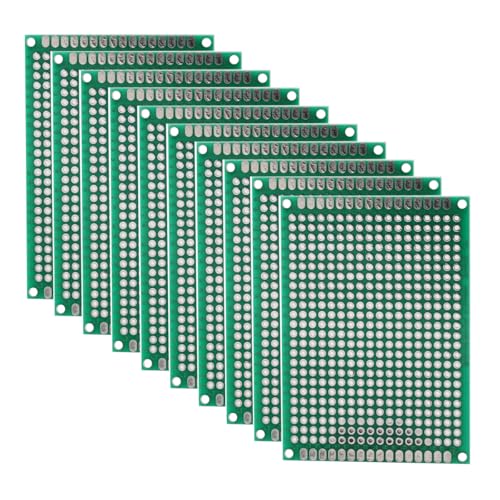 Heevhas Placa de circuito universal de doble cara, placa de circuito impreso, placa de circuito impreso, placa perforada, PCB, 4 x 6 cm, kit de prototipo, placa PCB (10 unidades)