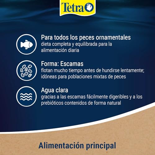 Miniatura 5 de Tetramin Flakes Alimento Para Peces En Forma De Escamas, Para Peces Sanos Y Aguas Claras, 500 Ml