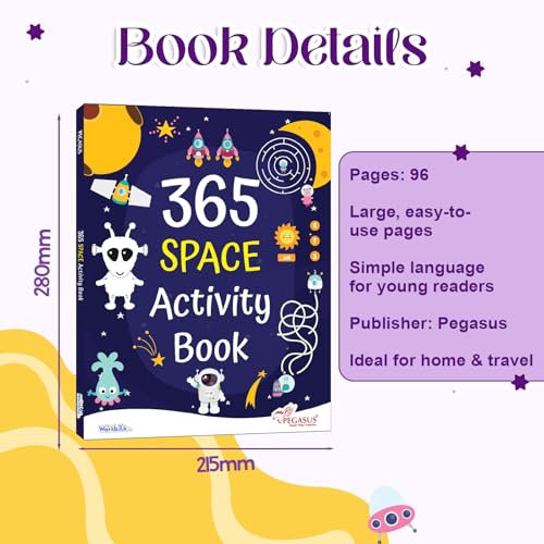 Image of 365 Space Activity Book for Kids 4+ | Fun Space-Themed Activities with Puzzles, Mazes, Games & Coloring | Daily Learning & Creativity | Best Gift for Children