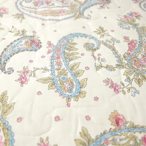 Image of BENAVJI Reversible Single Bed Comforter | Soft Microfiber AC Quilt Blanket | Paisley Floral All Season Bedding
