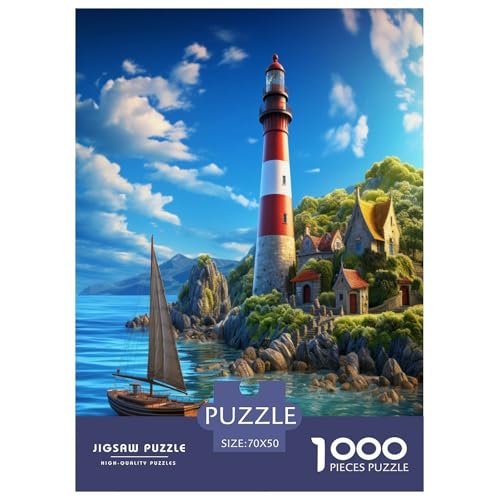 Puzzle imposible de faro con 1000 piezas, un gran desafío creativo de 70x50 cm para adultos