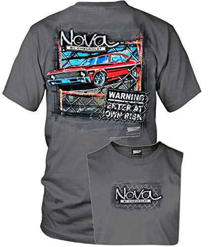 Wicked Metal Nova Shirt - Warning - 1970 Nova (Large) Charcoal Gray