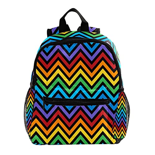 Sac à dos pour garçons et filles motif étoiles 3D colorées 30,5 cm