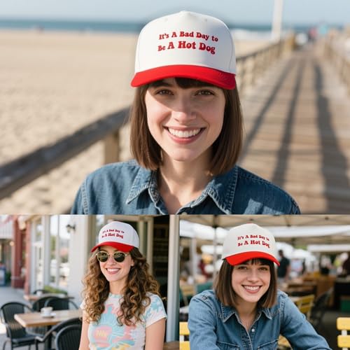 Funny Trucker Hats Embroidered Vintage Snapback Hat for Women Put It On My Husband's Tab Hats Gag Gifts Baseball Cap Red