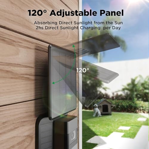 Tranquillité d'esprit : chargeur solaire compatible avec Ring Battery Doorbell Plus et 4 - 8