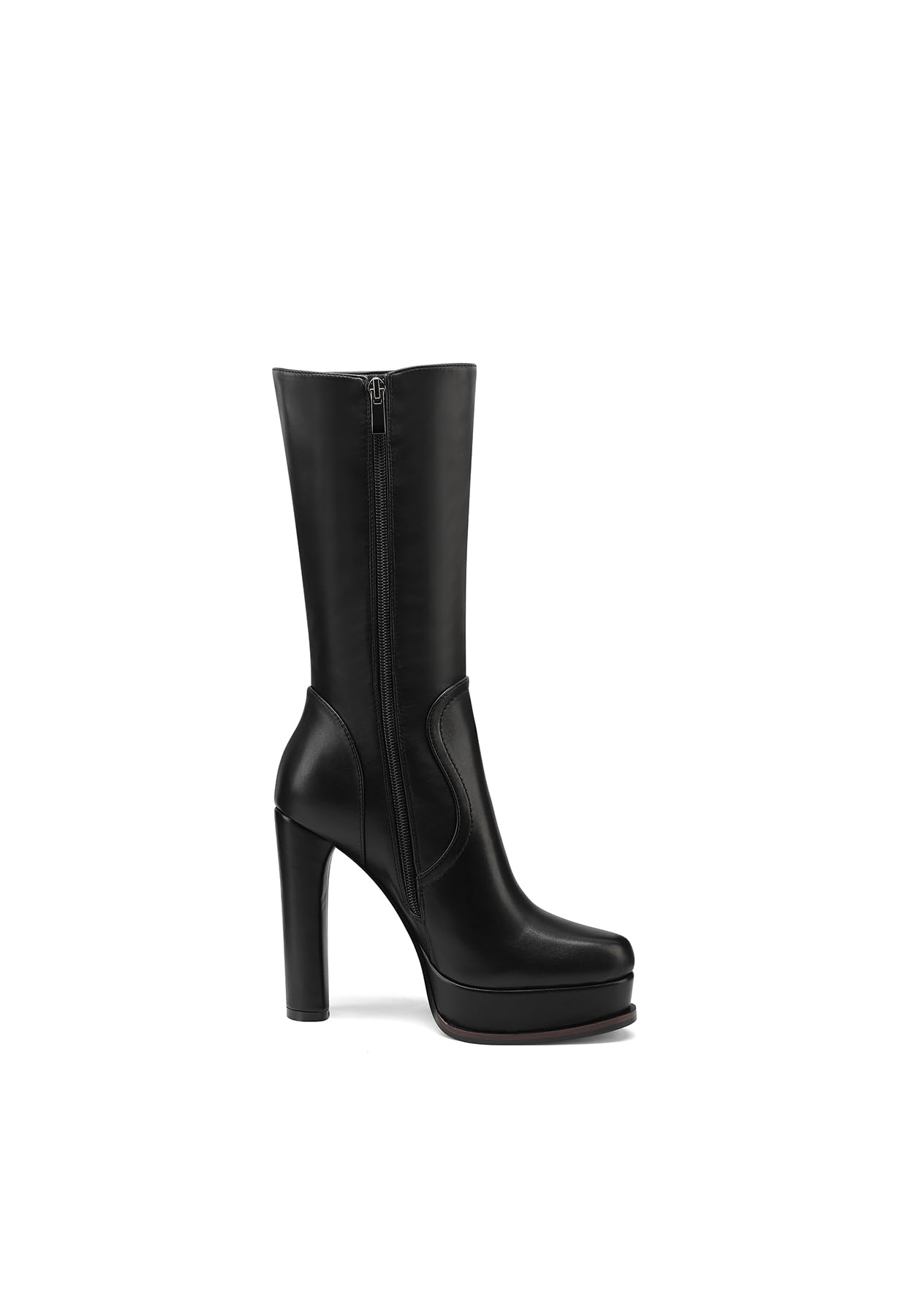 QUEEN HELENA Stivali con Plateau con Tacco Alto Zip Laterale Donna K3233