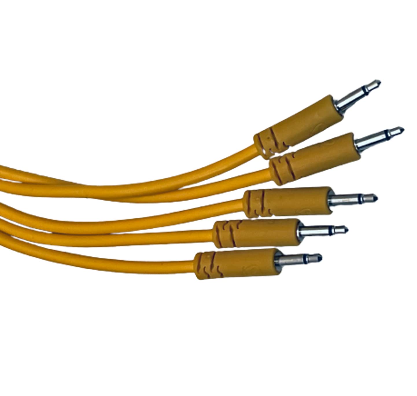 Luigis Modular Supply Spaghetti Eurorack Lot de 5 Câbles Or/Orange 18 (45cm)