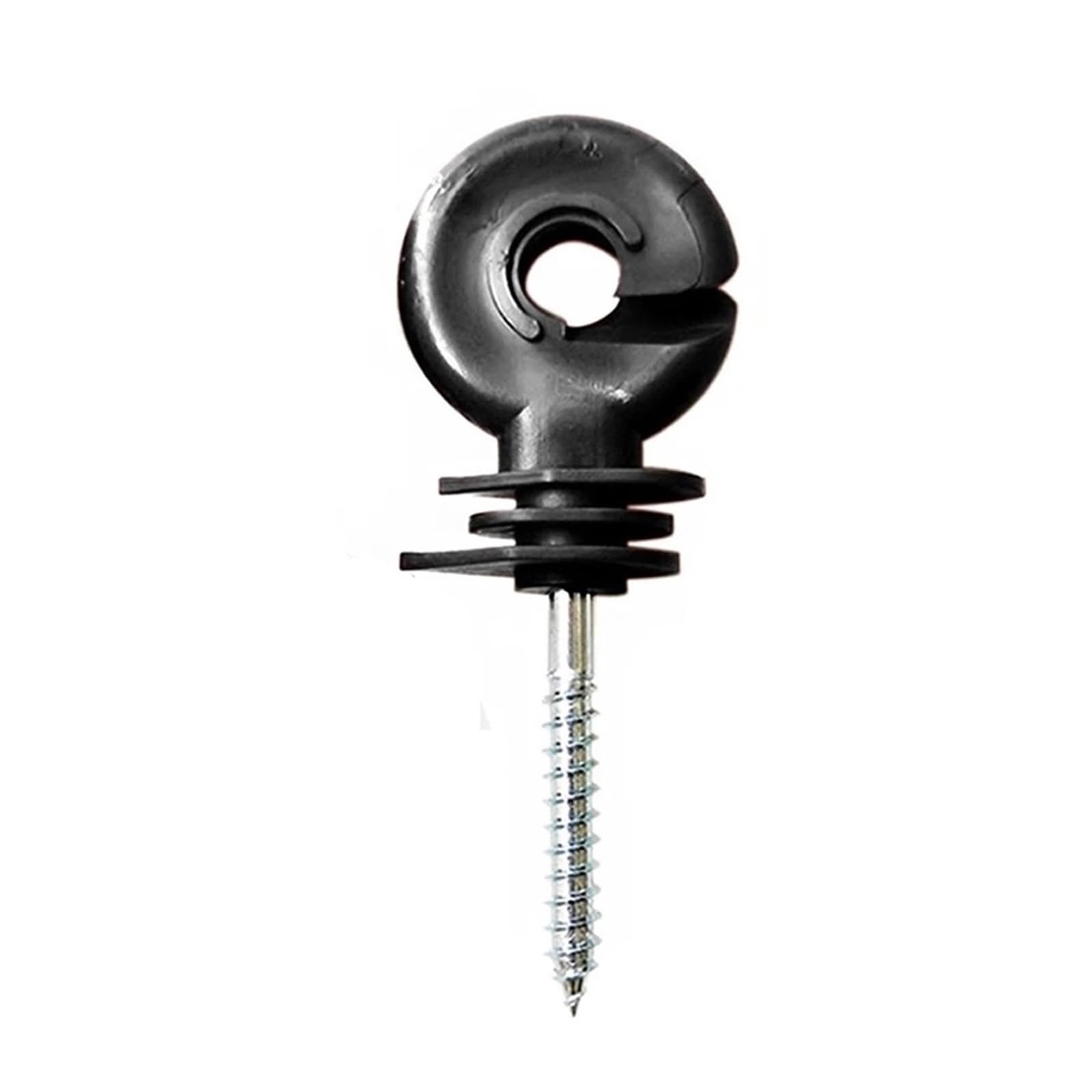 100 Pcs Elektrische Zaun Isolator Schraube-in Valla Aislante Ring Post Holz Poste Isolant Weide Garten Liefert Zubehör Werkzeuge Für Seile(100 black insulators)