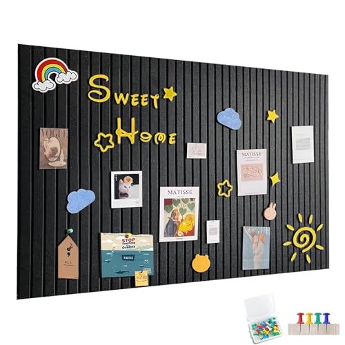 Tableau en feutre 120x90 cm autocollant pour fixer vos notes sans abîmer les murs