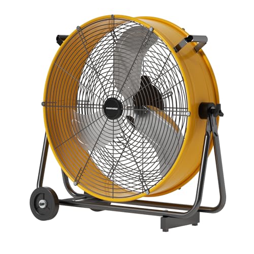 Image of FANNIVERSE 24" Industrial Drum Fan, 8800 CFM High-Velocity Floor Fan
