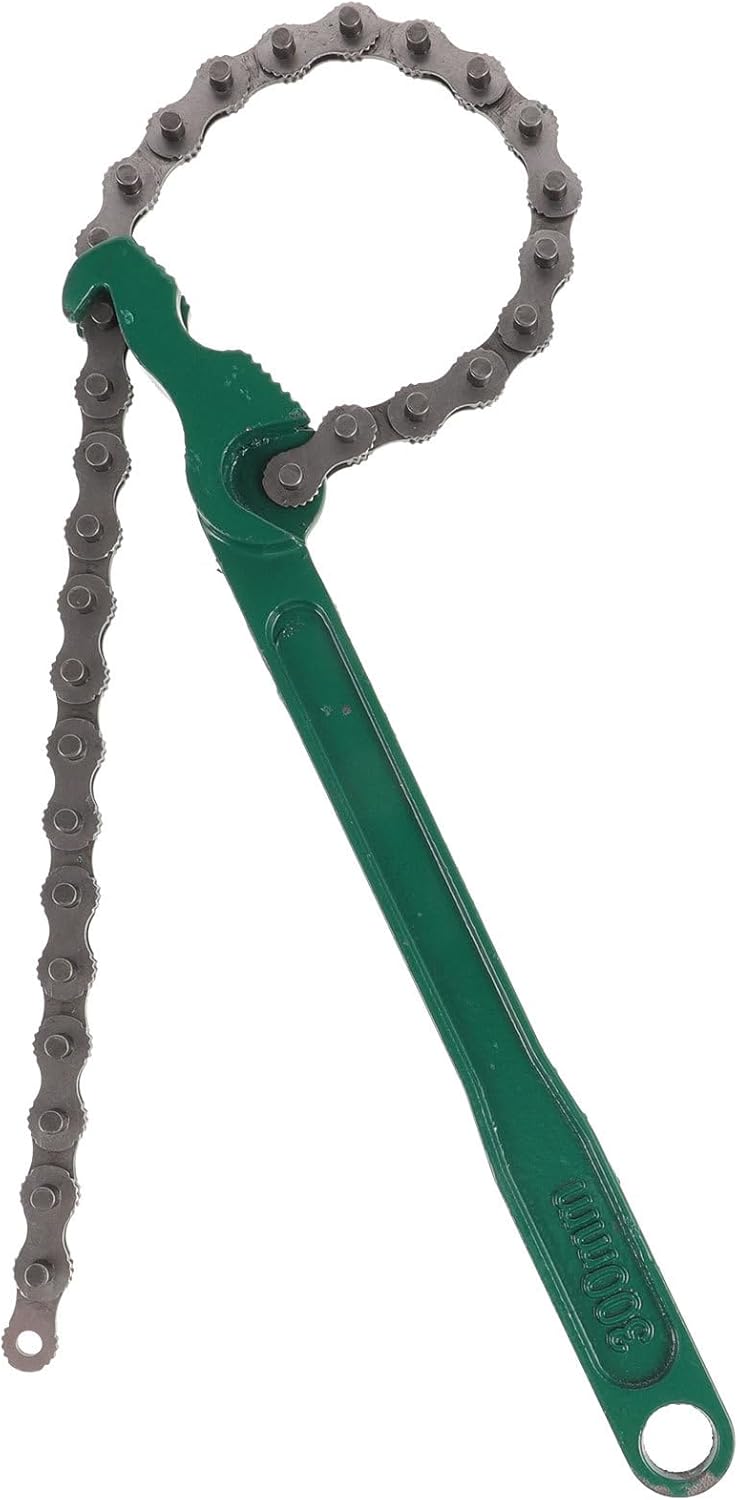 16-inch Heavy Duty Chain Wrench and Oil Filter Strap Wrench Cast Handle for Automotive and Plumbing Filter Removal