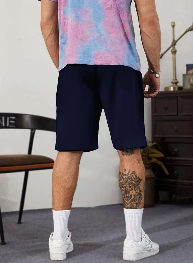 JMIERR Mens Cotton Sweat Shorts with 3 Pockets Workout Lounge Jogger Athletic Shorts 7 inch Inseam Running Shorts - Image 2