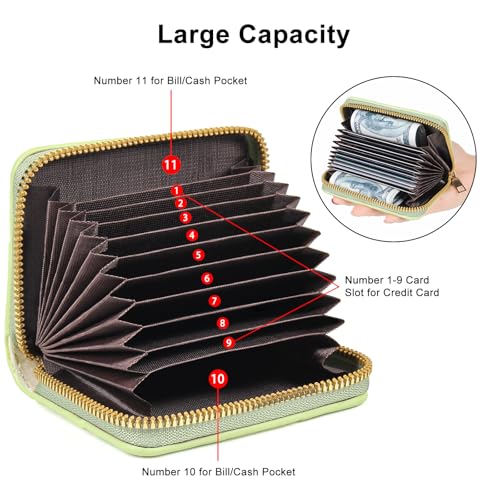 Image of Credit Card Wallet, RFID Card Case Wallet, Zipper Card Cases Holder for Men Women, RFID Blocking, KeyChain Wallet, Compact Size Card Organizer Case for Women