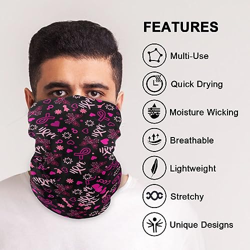 Image of Men Women Bandanas Neck Gaiter Headwrap Balaclava | Seamless Face Cover Scarf Neck Warmer Breathable Headwear for Hiking Cycling