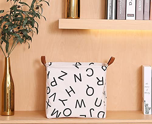 Image of AKOAK 1 Pack Waterproof Laundry Basket Cotton and Linen Folding Storage Basket, Children's Toys Storage Bag, Laundry Basket Underwear Storage Box