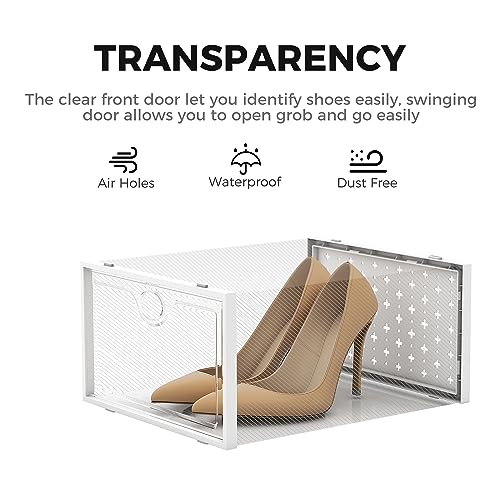 Pinkpum-Shoe-Storage-Boxes-Shoe-Organizer-for-Closet-Clear-Shoe-Boxes-Clear-Plastic-Stackable-Folable-Storage-Bins-with-Lids12-Pack-Shoe-Sneaker-Containers-Bins-Holders