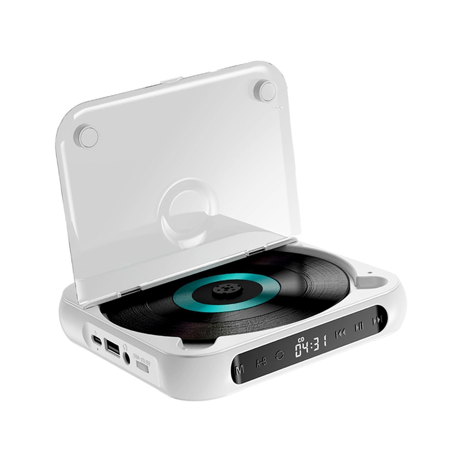 Reproductor de CD portátil y Ligero con Audio y batería de Larga | duración. Para estudiantes de idiomas y viajeros. La pantalla LCD del reproductor de CD es muy sensible. Portátil para