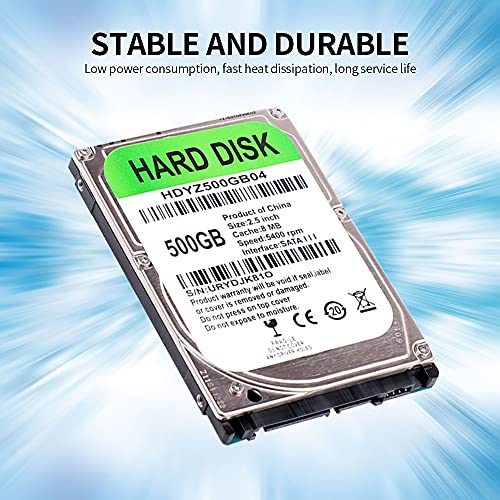 Image of Graflsoa 2.5 inch Mechanical Hard Disk SATA III Interface Laptop HDD 500GB 8MB Cache 5400rpm Speed Hard Drive for Laptop